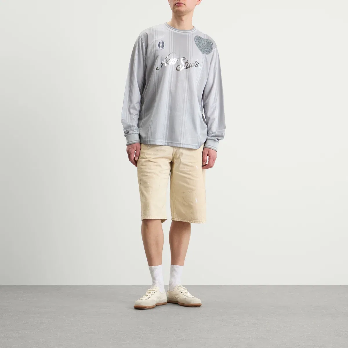 Футболка спортивная с длинным рукавом Sports Jersey Acne Studios, Grey — фото 4