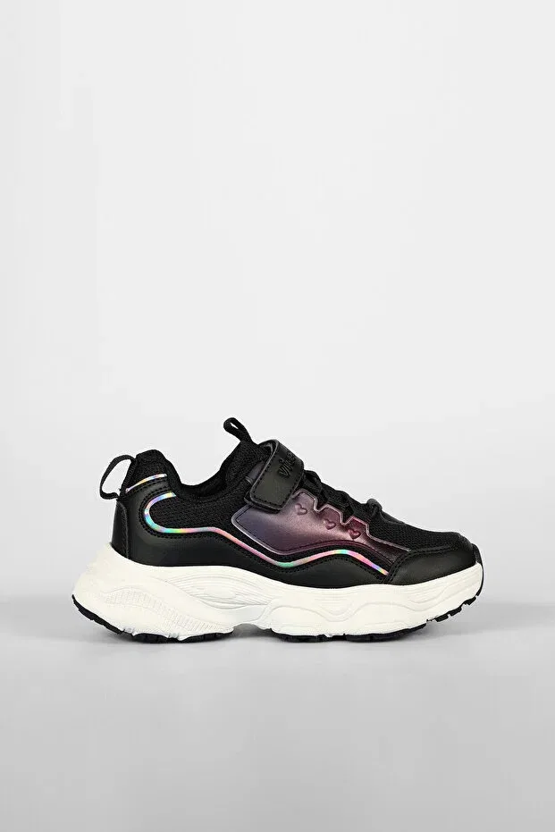 Детские спортивные кроссовки для девочек с принтом Teide filet phylon sports shoes Vicco, Black