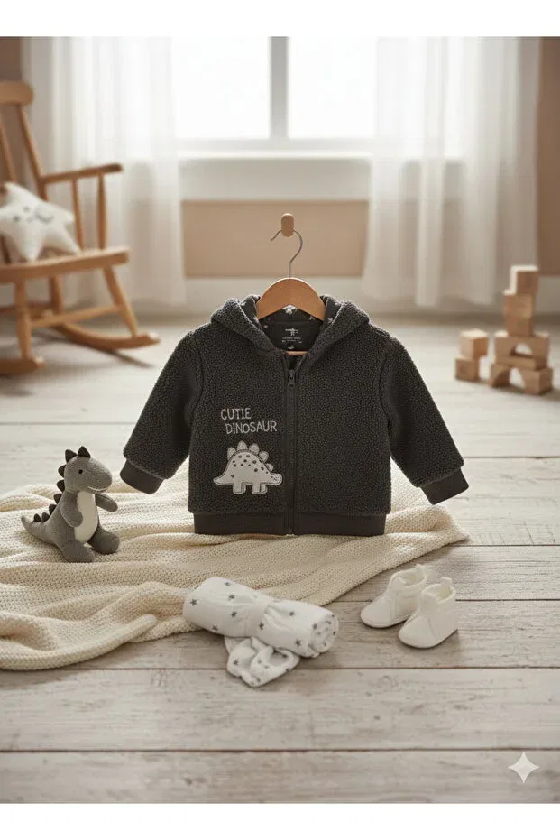 Детский кардиган из плюша для новорожденных For My Baby, Black
