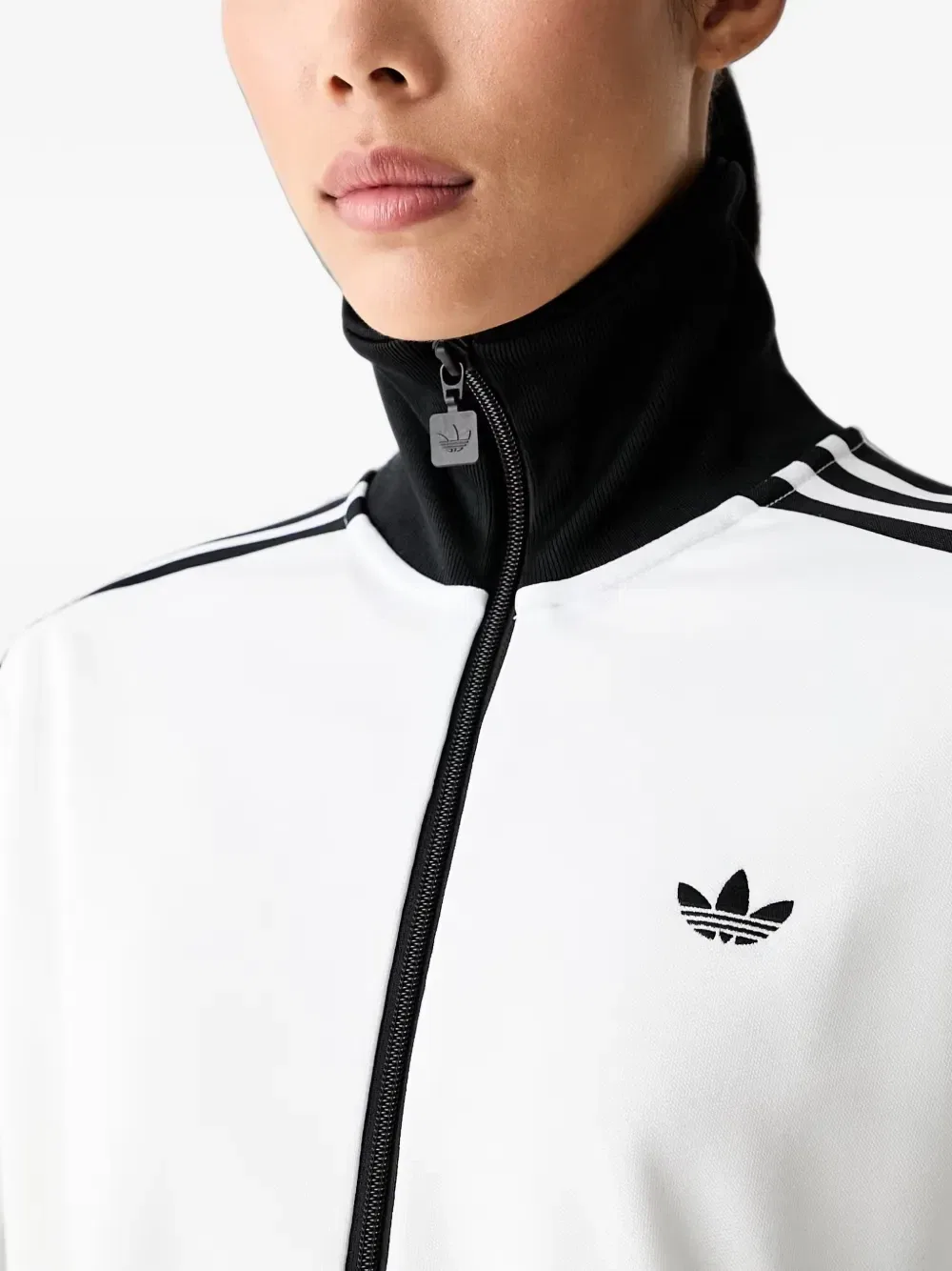 Куртка-трек с вышитым логотипом и полосатыми рукавами Adidas, белый — фото 4