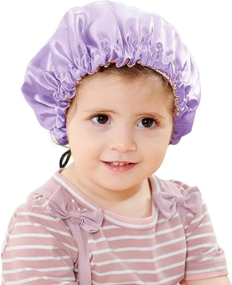 Шапочка для душа Satin Hair Cap Adjustable, greatremy, Фиолетовый — фото 2