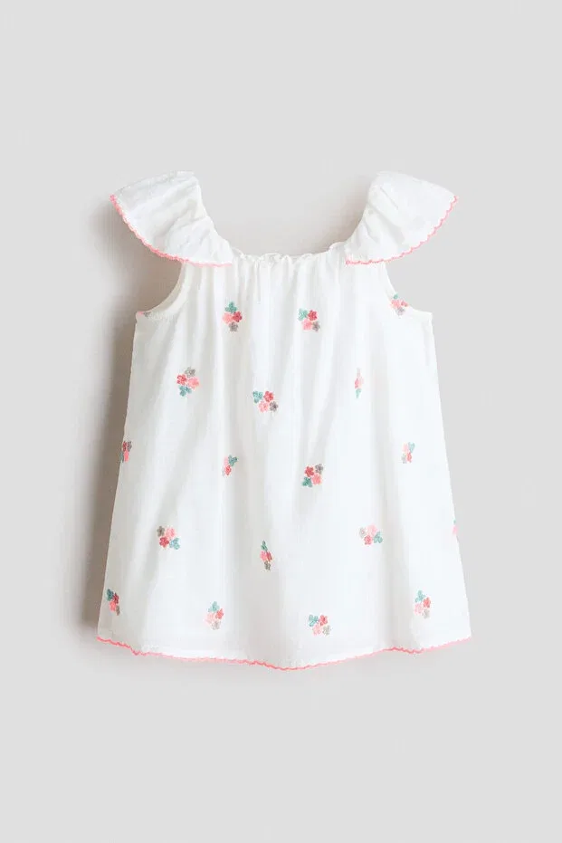Детское платье хлопковое H&M, White Floral