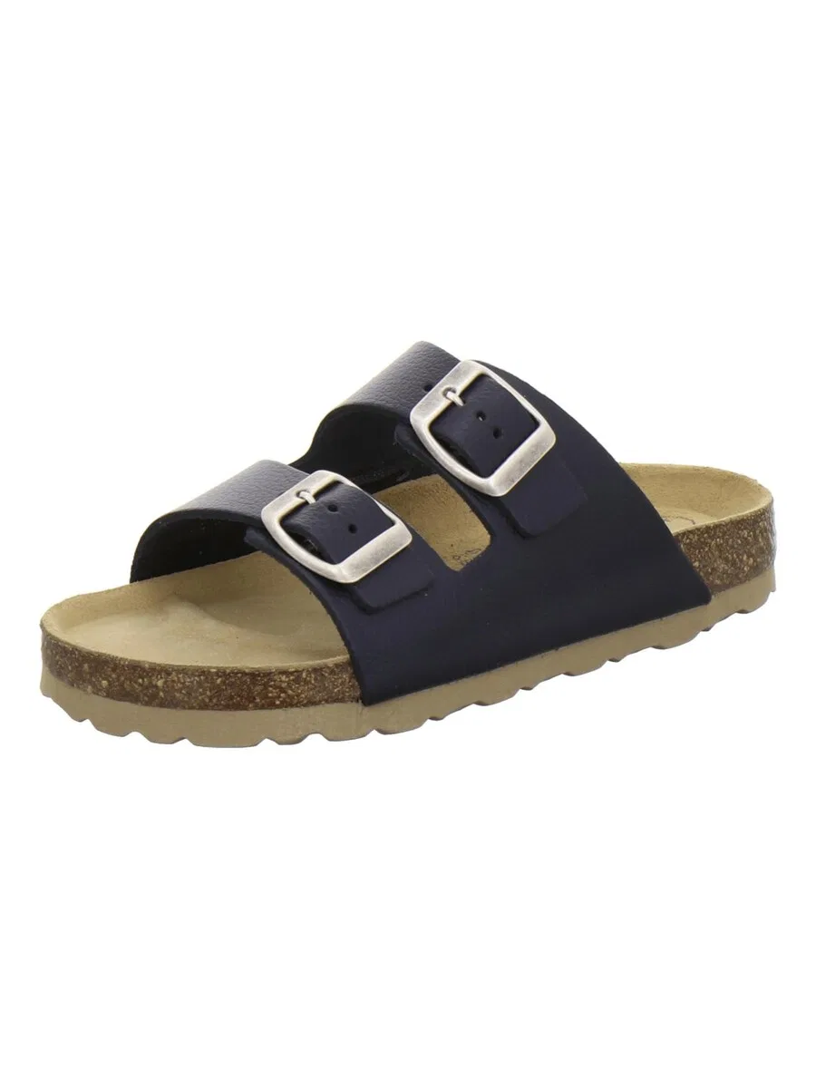 Сандалии AFS-Schuhe sportliche Kinder-Pantoletten Zweischnaller темно-синего цвета