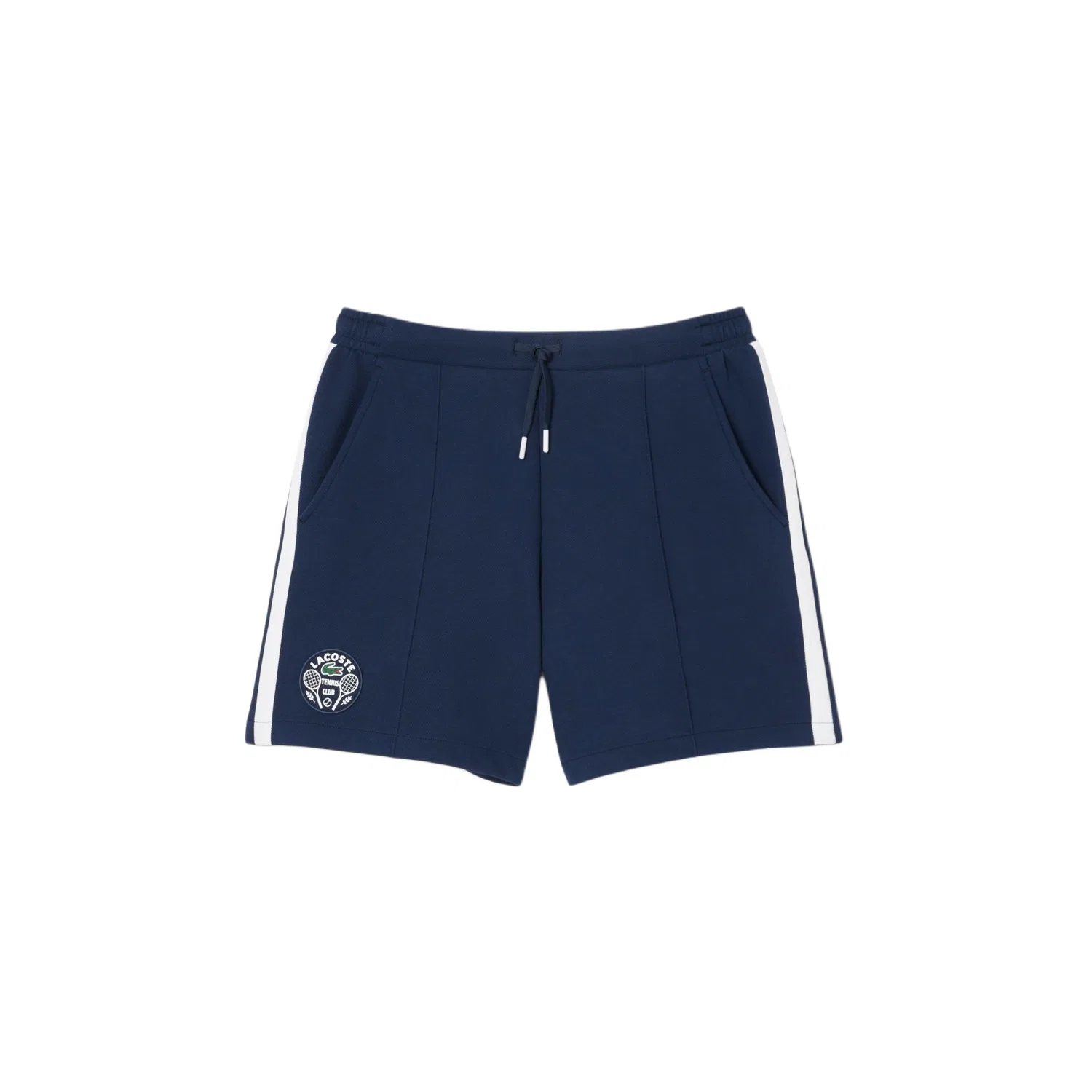Мужские шорты с акцентной нашивкой Heritage Tennis LACOSTE, White/Marine Blue/522 — фото 4
