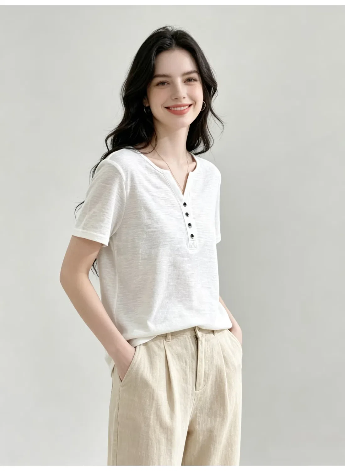 Футболка с коротким рукавом и вырезом лодочка Zara, белая — фото 3