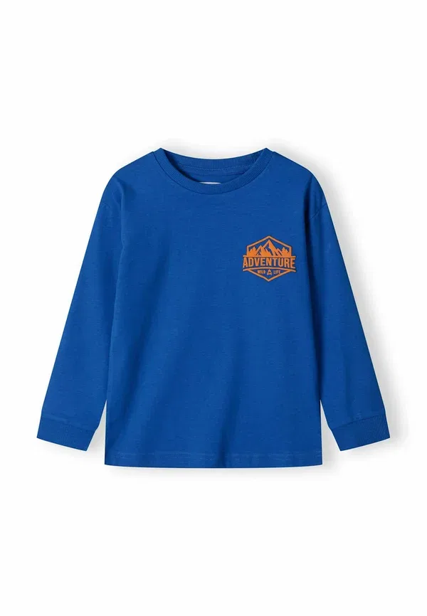 Футболка с принтом, хлопок, 5 pack crew neck Minoti, Royal Blue, черный/синий — фото 2