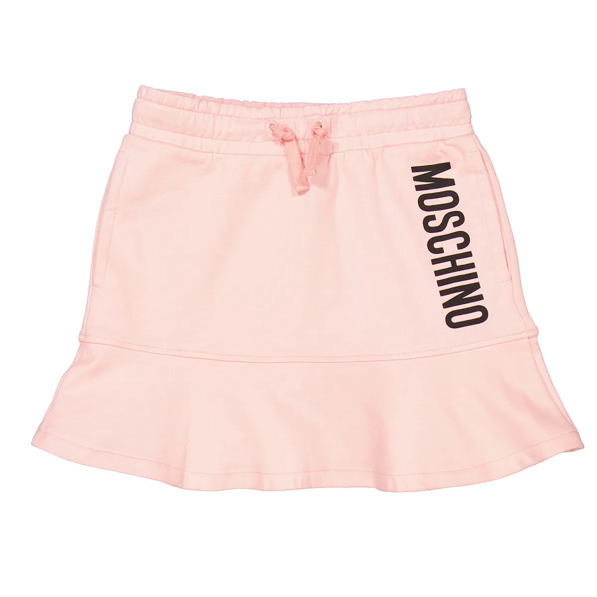 Юбка с принтом и оборкой Kids Logo Print Ruffle-Hem Skirt Moschino, Pink