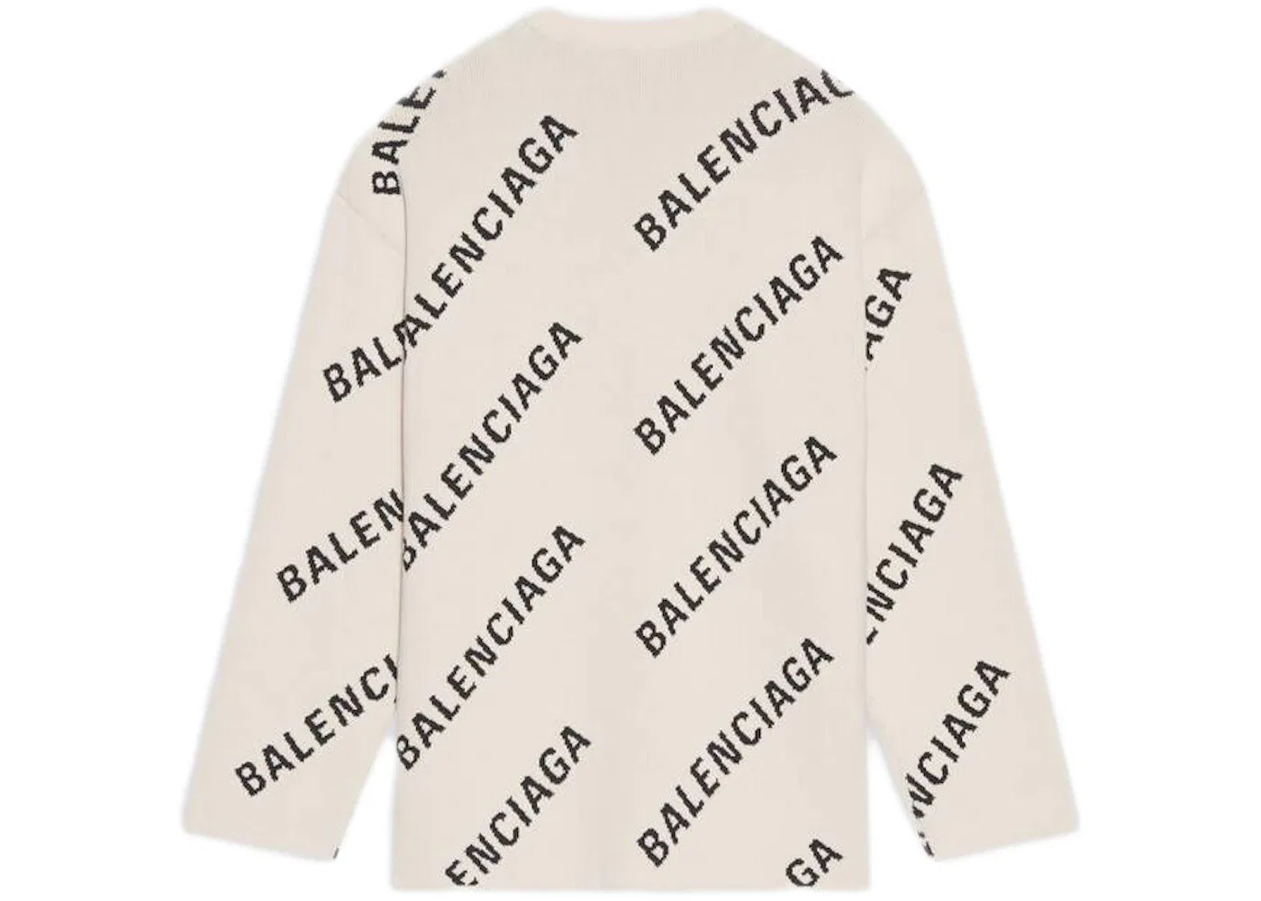 Мужской свитшот с принтом Balenciaga Crewneck, White — фото 2