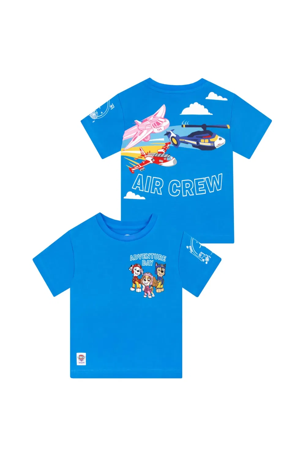 Детская футболка с принтом Chase, Marshall, Skye Air Crew Paw Patrol, Blue