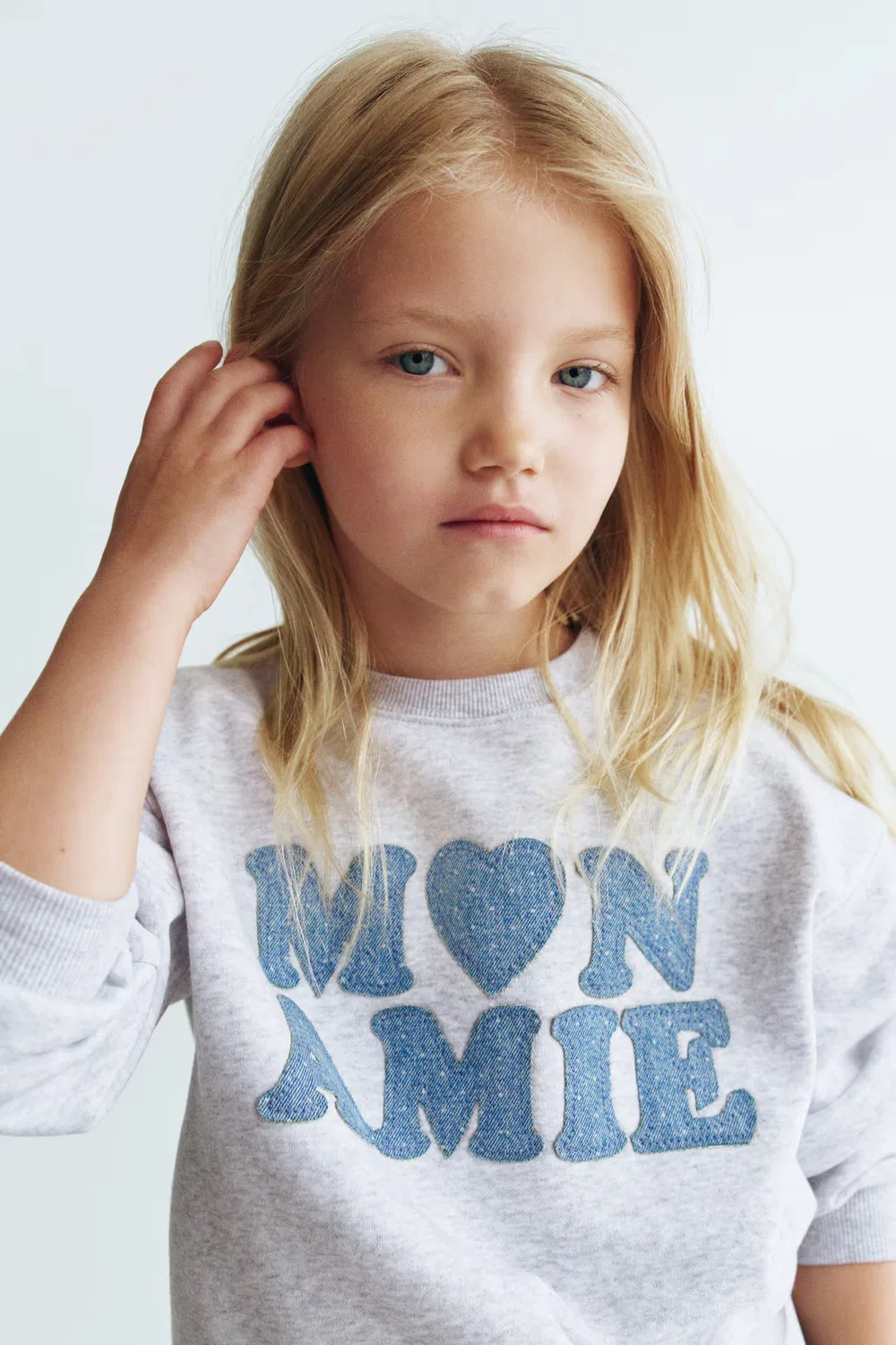 Толстовка с декоративным рисунком H&M, Hellgraumeliert/Mon Amie