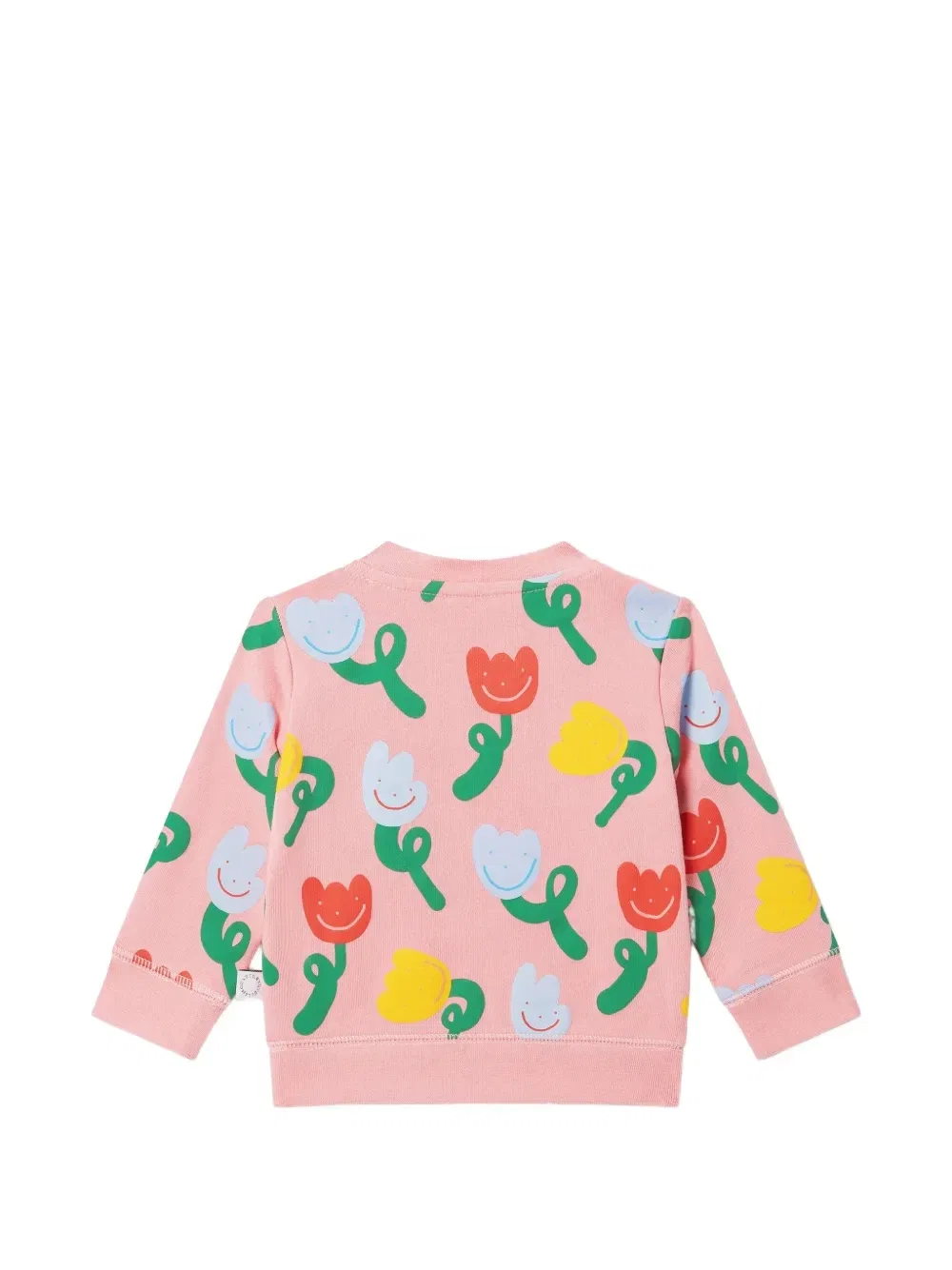 Свитшот с цветочным принтом Stella McCartney Kids, розовый — фото 2