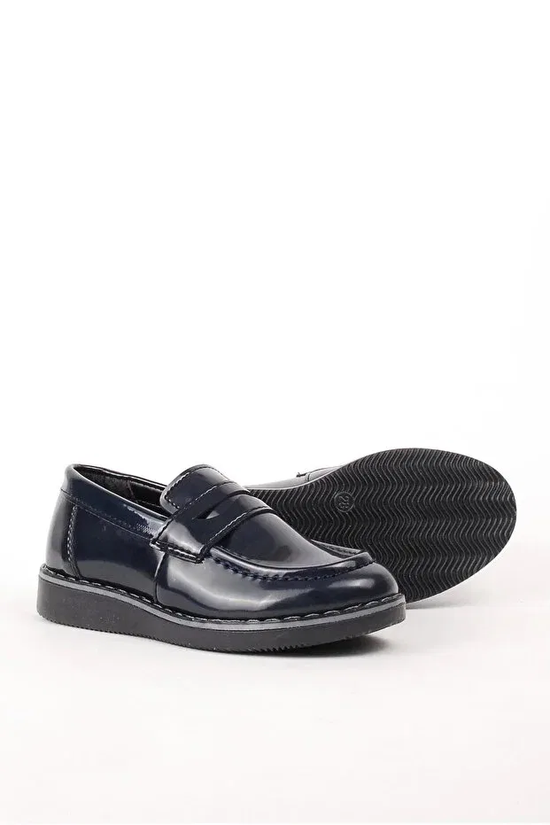 Детские туфли для мальчиков классические Rıdvan Çelik, Navy Blue — фото 2