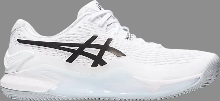 

Кроссовки gel resolution 9 clay 'white black' Asics, белый