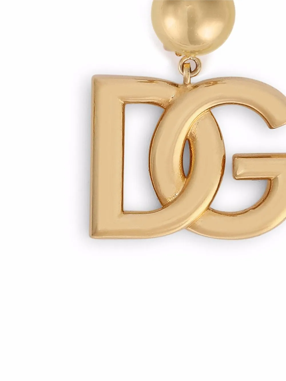 Серьги-клипсы с логотипом DG DOLCE & GABBANA, золотой — фото 2