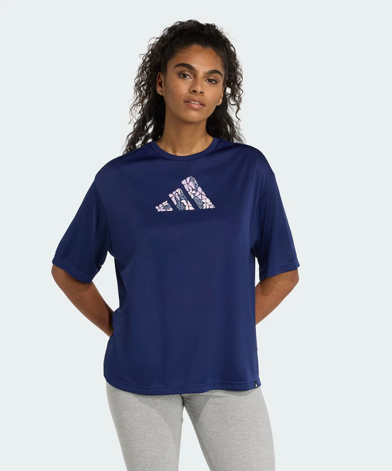 Женская футболка оверсайз с графическим принтом Soft Side Graphic Tee Adidas, Blue