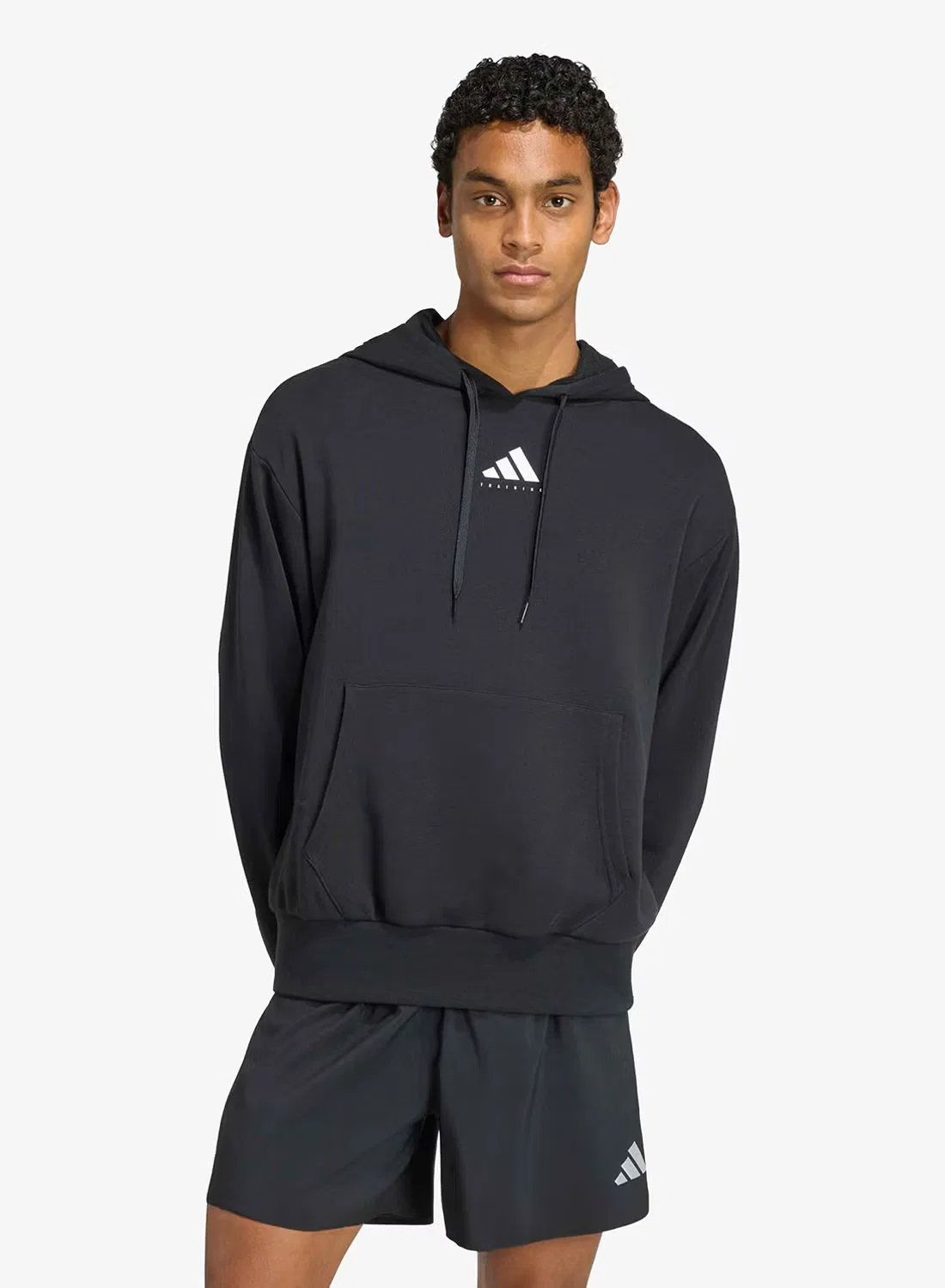 Худи с принтом Category Training Graphic Adidas, черный