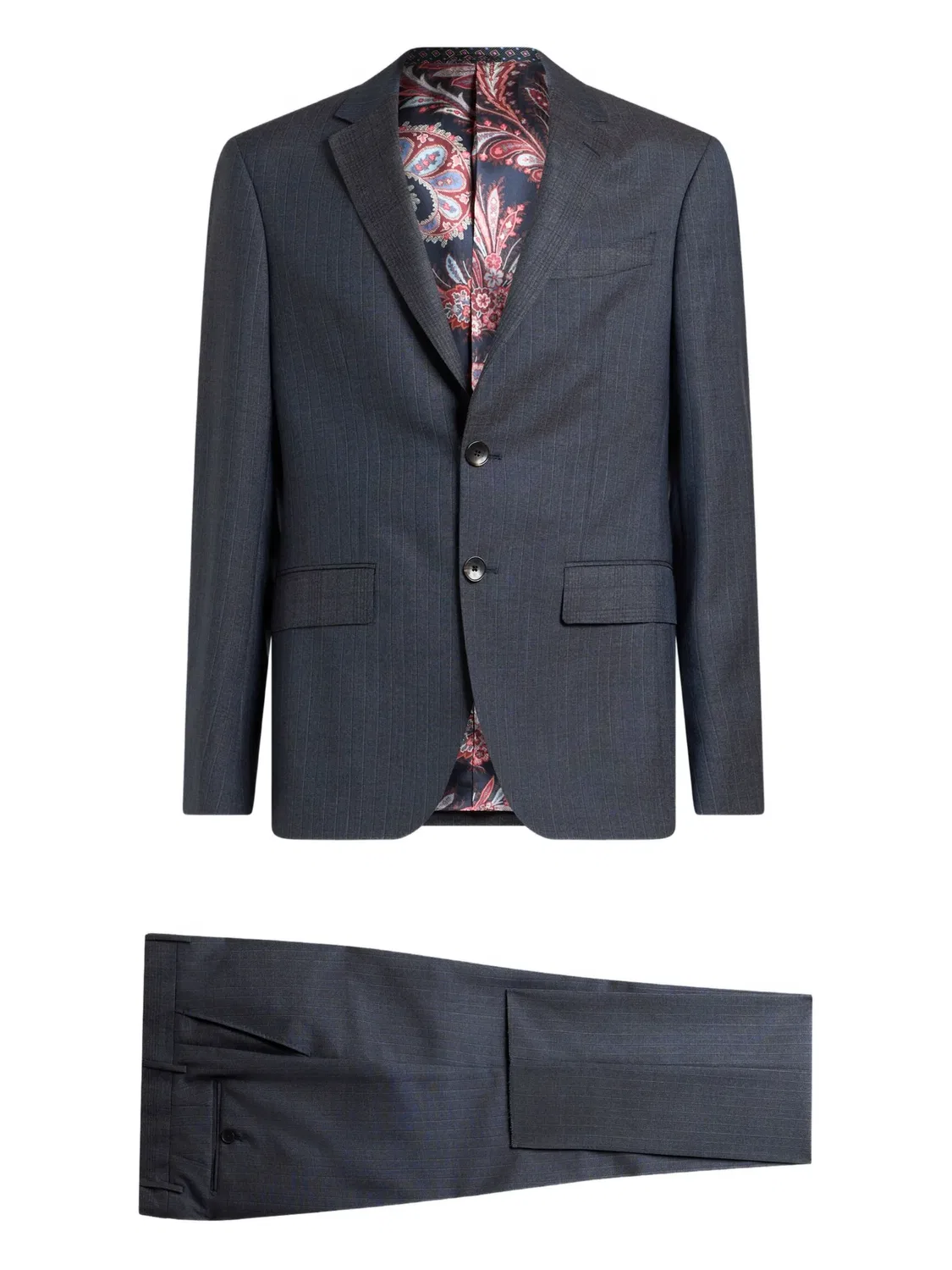 Пиньерованный костюм ETRO, темно-синий