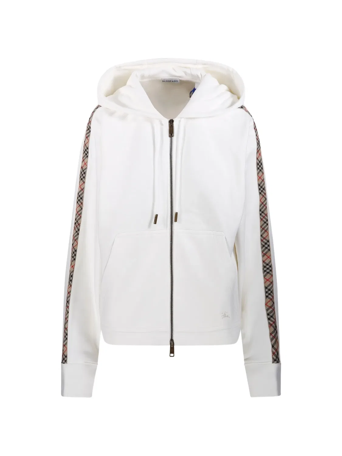 Худи на молнии белое Burberry, белый