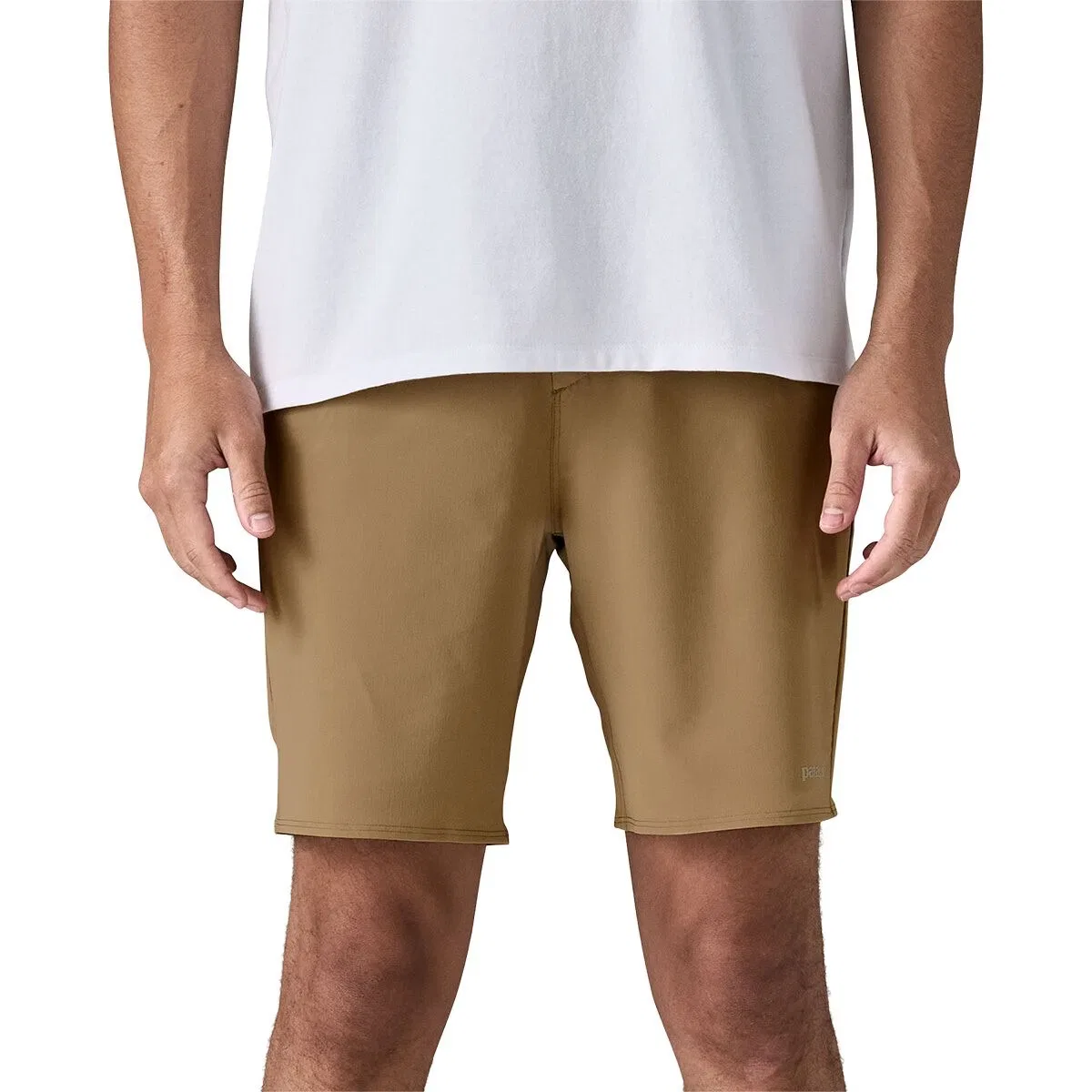 Мужские шорты-гибрид с четырехсторонней растяжимостью Hydropeak 18in Hybrid Walk Short Patagonia, Slab Khaki