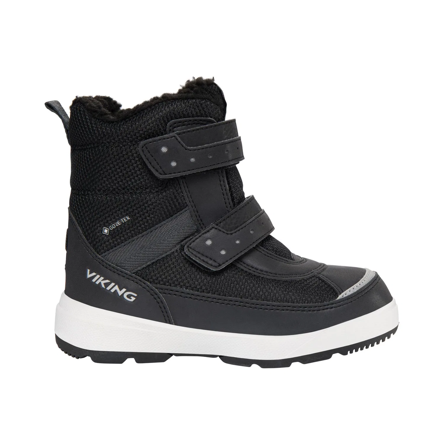 Детские ботинки для мальчиков с мембраной Play Reflex Warm Gtx 2v Viking, Black Reflective