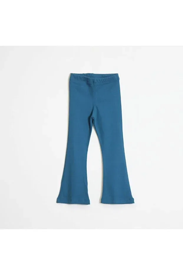 Детские леггинсы для девочек ребристые Ribbed 100% cotton spanish style girls' leggings Nimini Kids, Blue