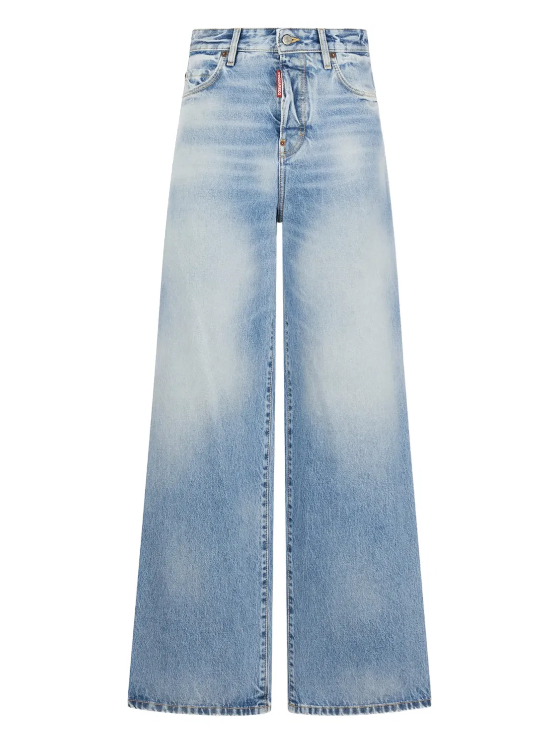 Джинсы с логотипом и пятью карманами DSQUARED2, синий