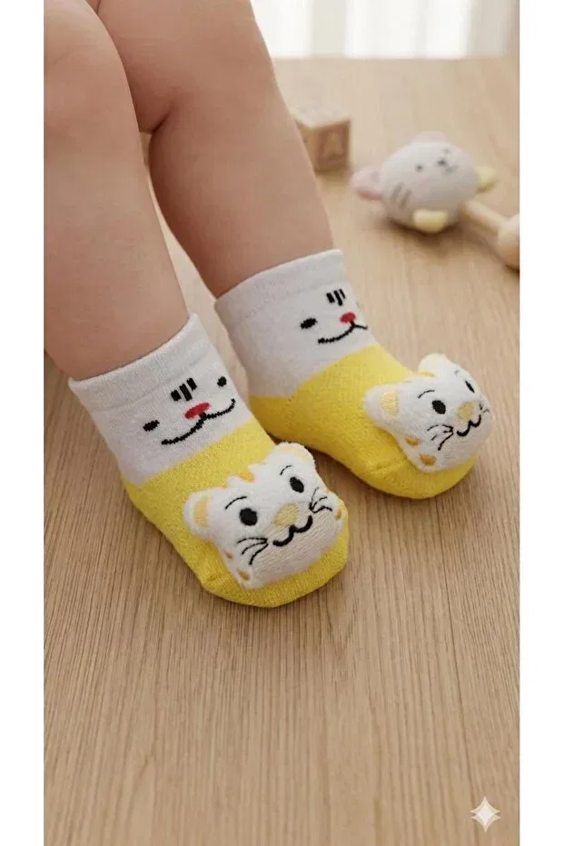 Детские носки-пинетки с 3D-фигурками животных Haanbebe, Cat