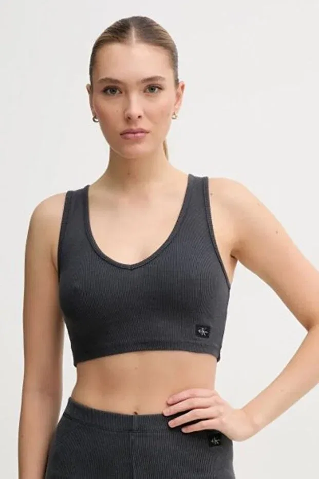 Женский топ с коротким рукавом Calvin Klein, Gray