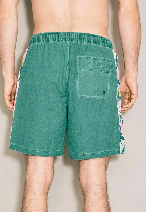 Шорты с принтом Regular fit edit printed panel boardshort, Next, green, зеленый — фото 3