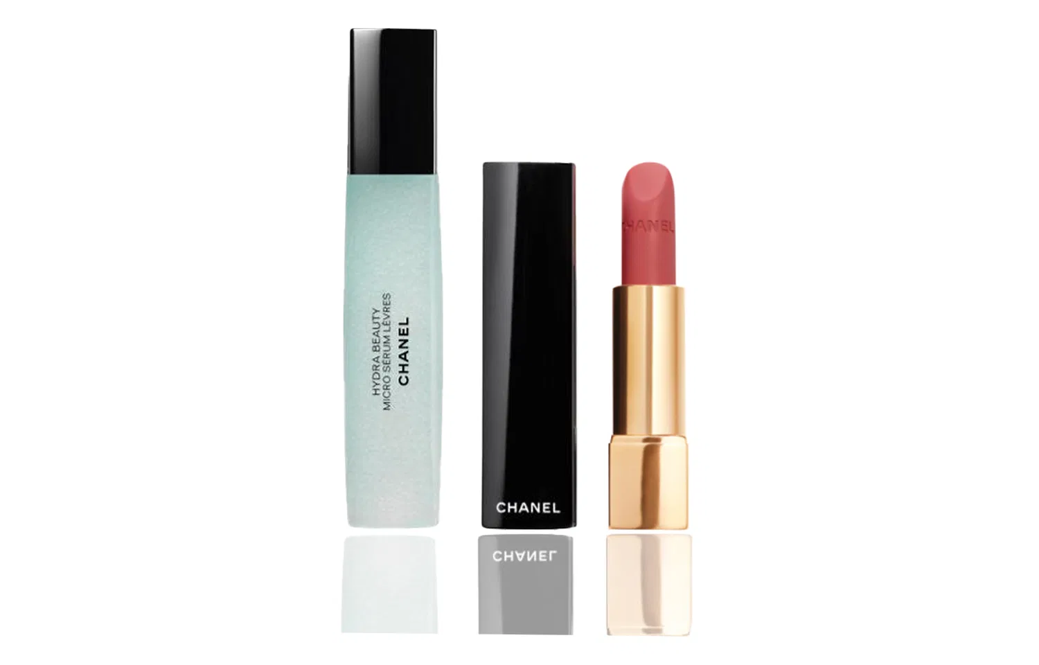 Женский набор для макияжа губ с сывороткой и бархатной помадой, модель Complexion Charm, CHANEL, #63