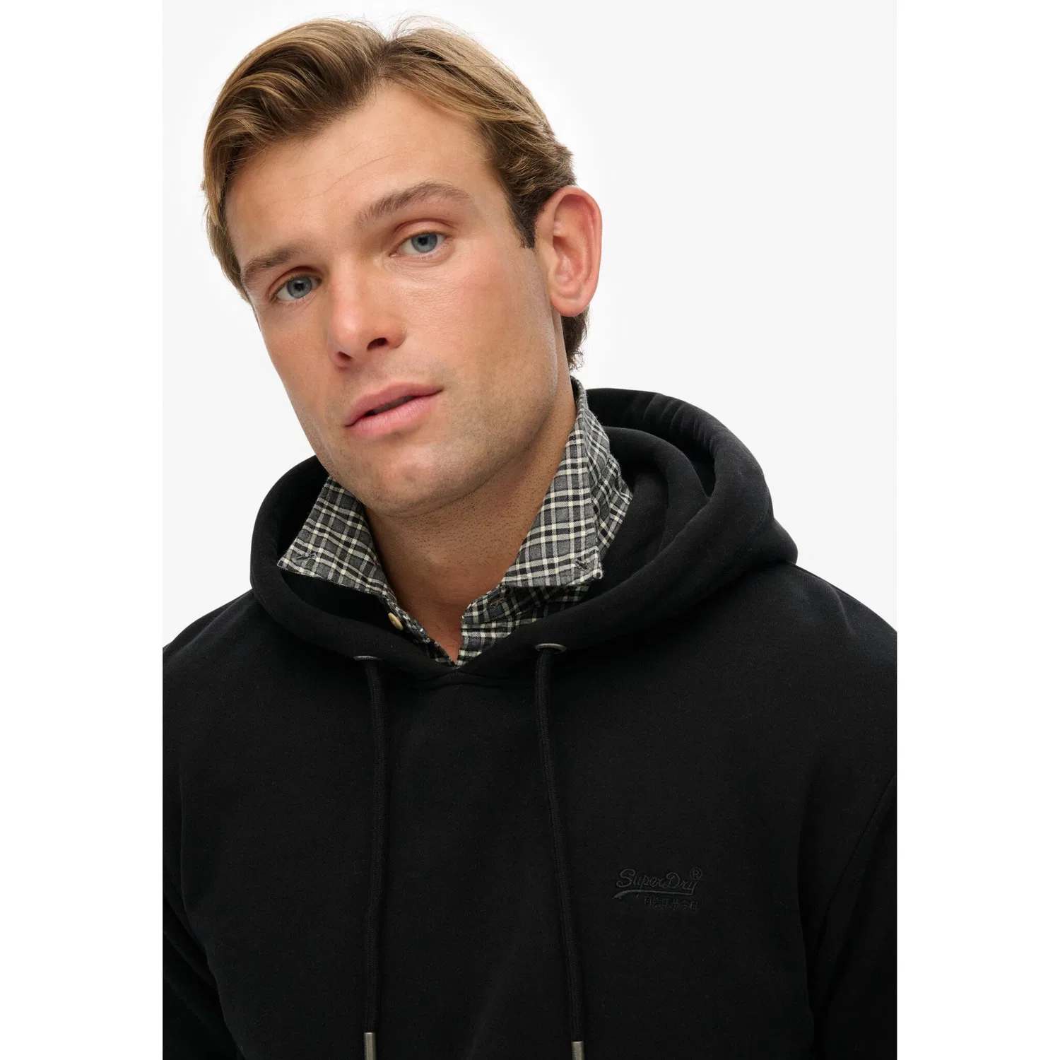Мужской худи с капюшоном с логотипом Superdry, Black — фото 3