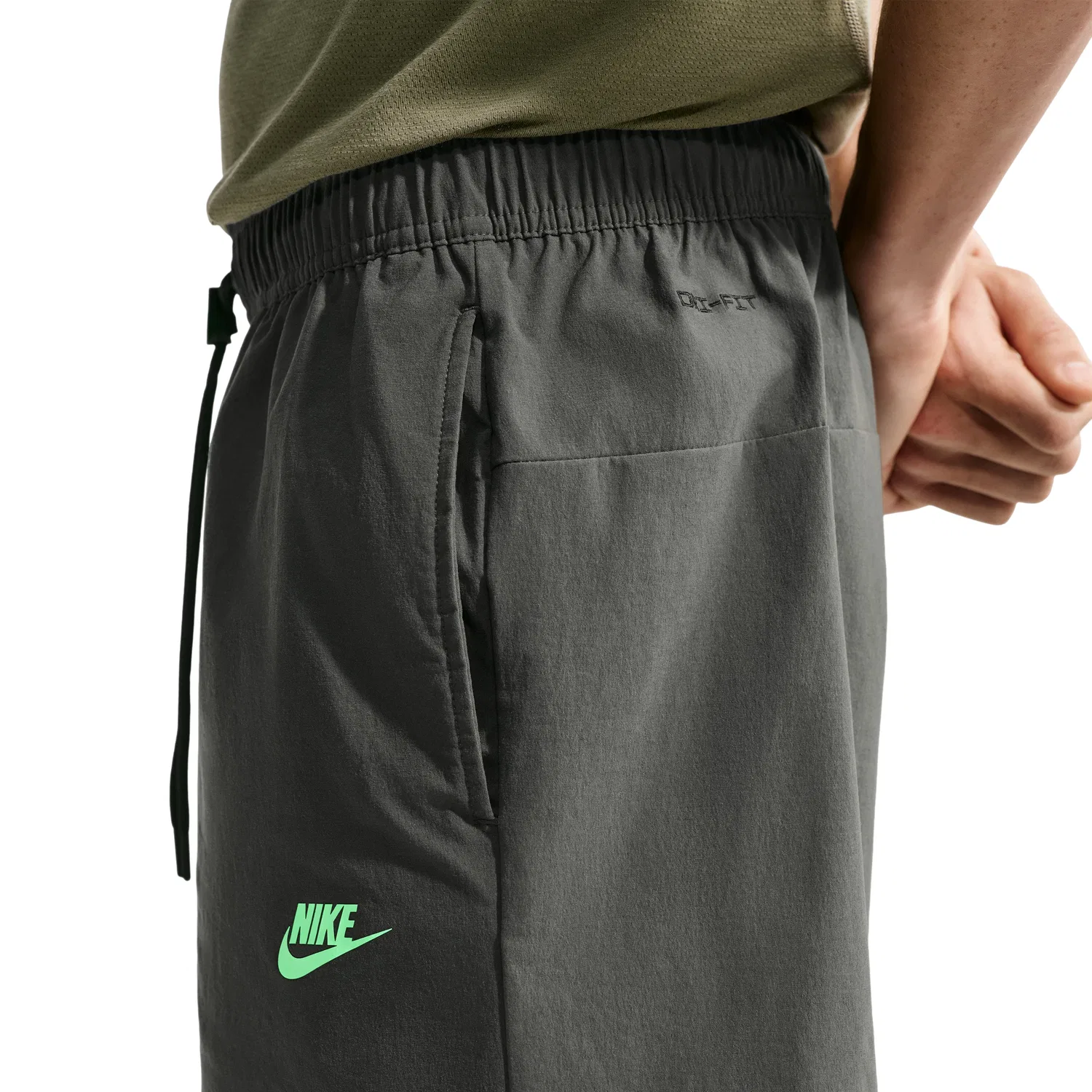 Мужские шорты из ткани с плетением Newsprint Illusion Green Nike, серый — фото 3