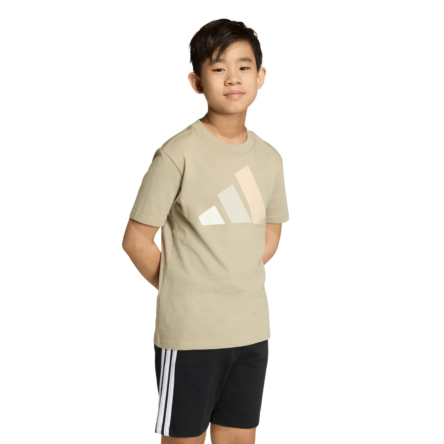 Детская футболка с коротким рукавом Adidas, цвет Olive — фото 2