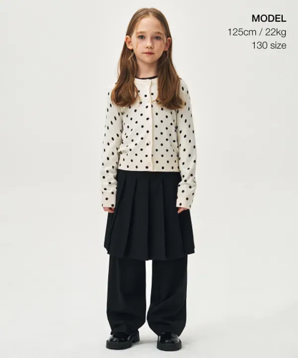 Кардиган с горошком, Musinsa Standard Kids, айвори — фото 2