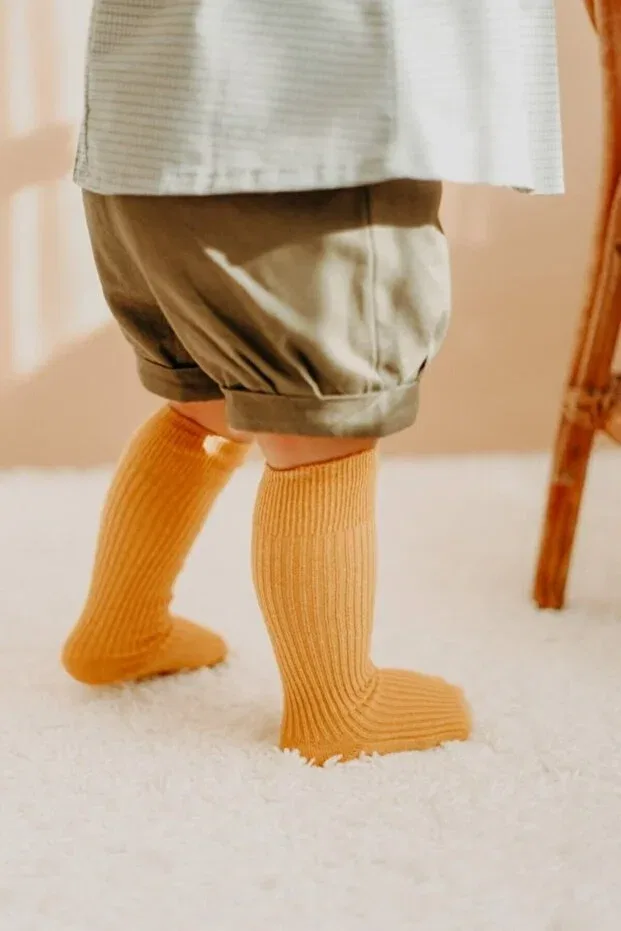 Детские носки для новорожденных с джакузи Yula Kidstore, Mustard Yellow — фото 4