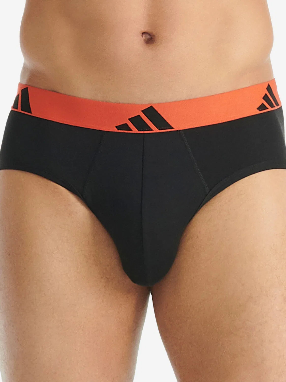 Мужские трусы-слип Active Flex Cotton Adidas, Schwarz Orange Grau — фото 2