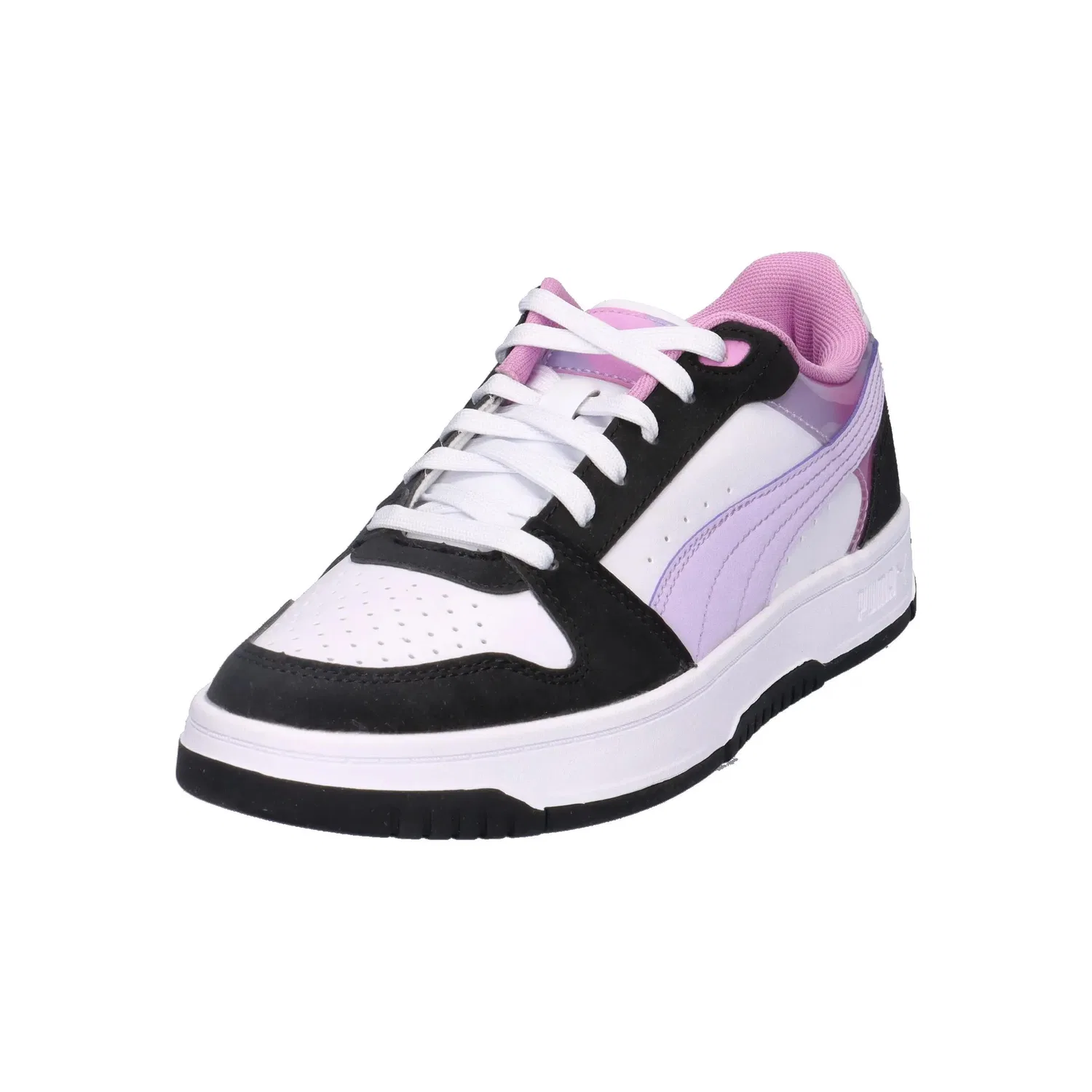 Детские кроссовки с пастельным градиентом Rebound Slam Lo Faded Glow Jr Puma, Schwarz Konigliches Lila Weiss — фото 4
