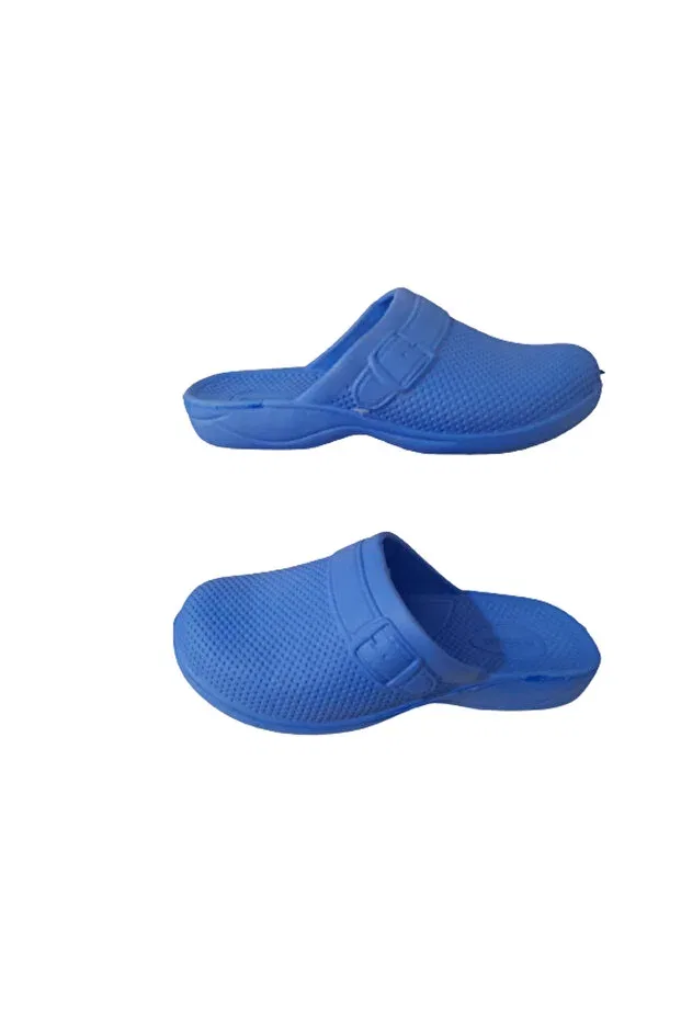 Детские закрытые тапочки из текстиля Gezer, Blue-Bluei