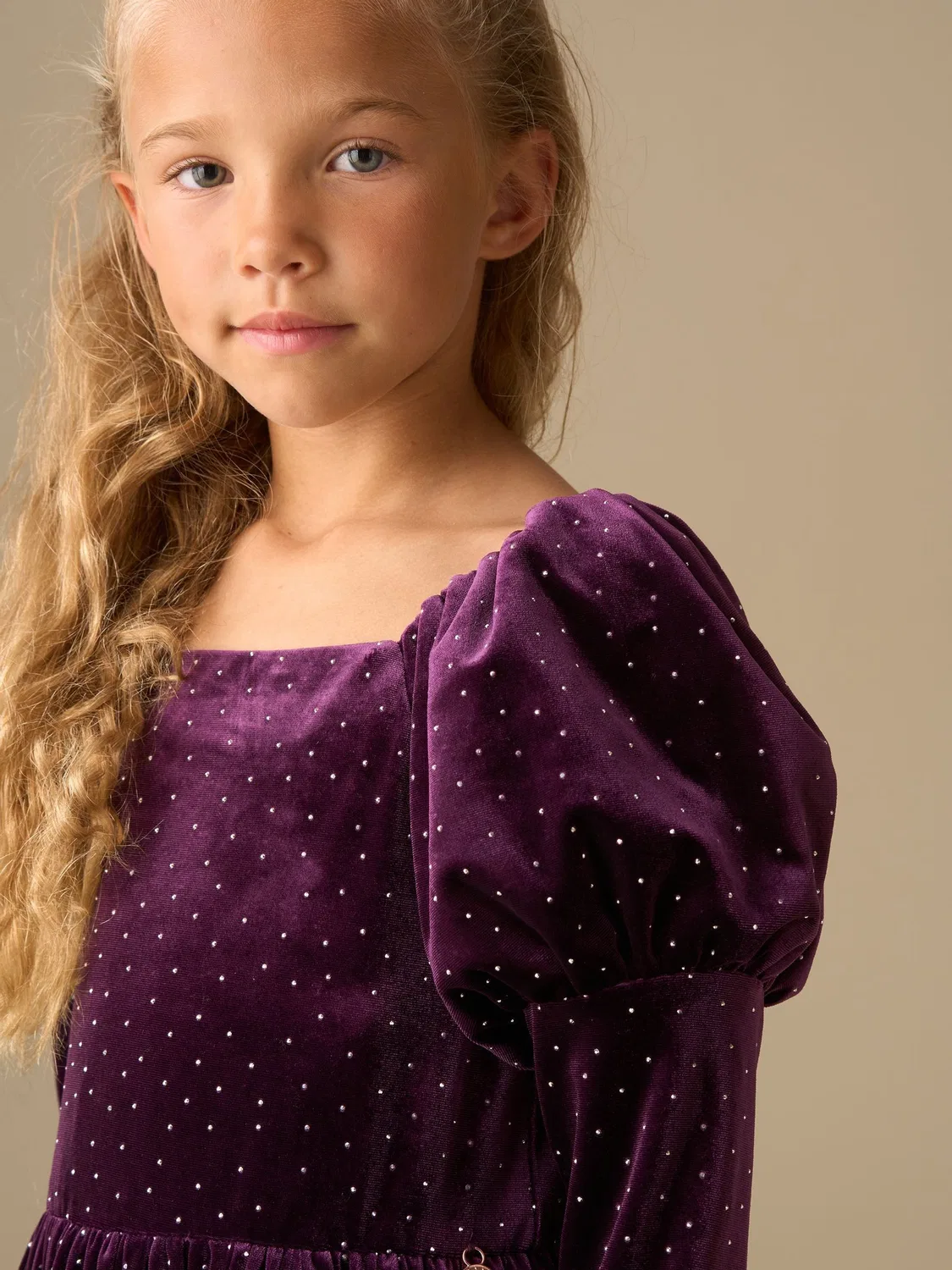 Платье вельветовое Angel & Rocket Purple Velvet Dress Angel & Rocket, фиолетовый — фото 4