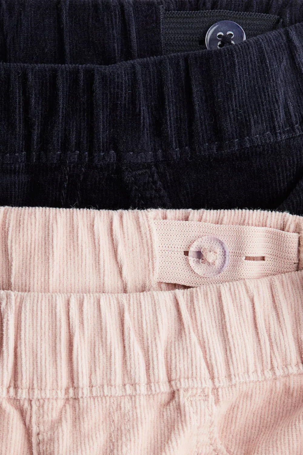 Комплект из 2 вельветовых леггинсов H&M, Rosa/Marineblau — фото 2