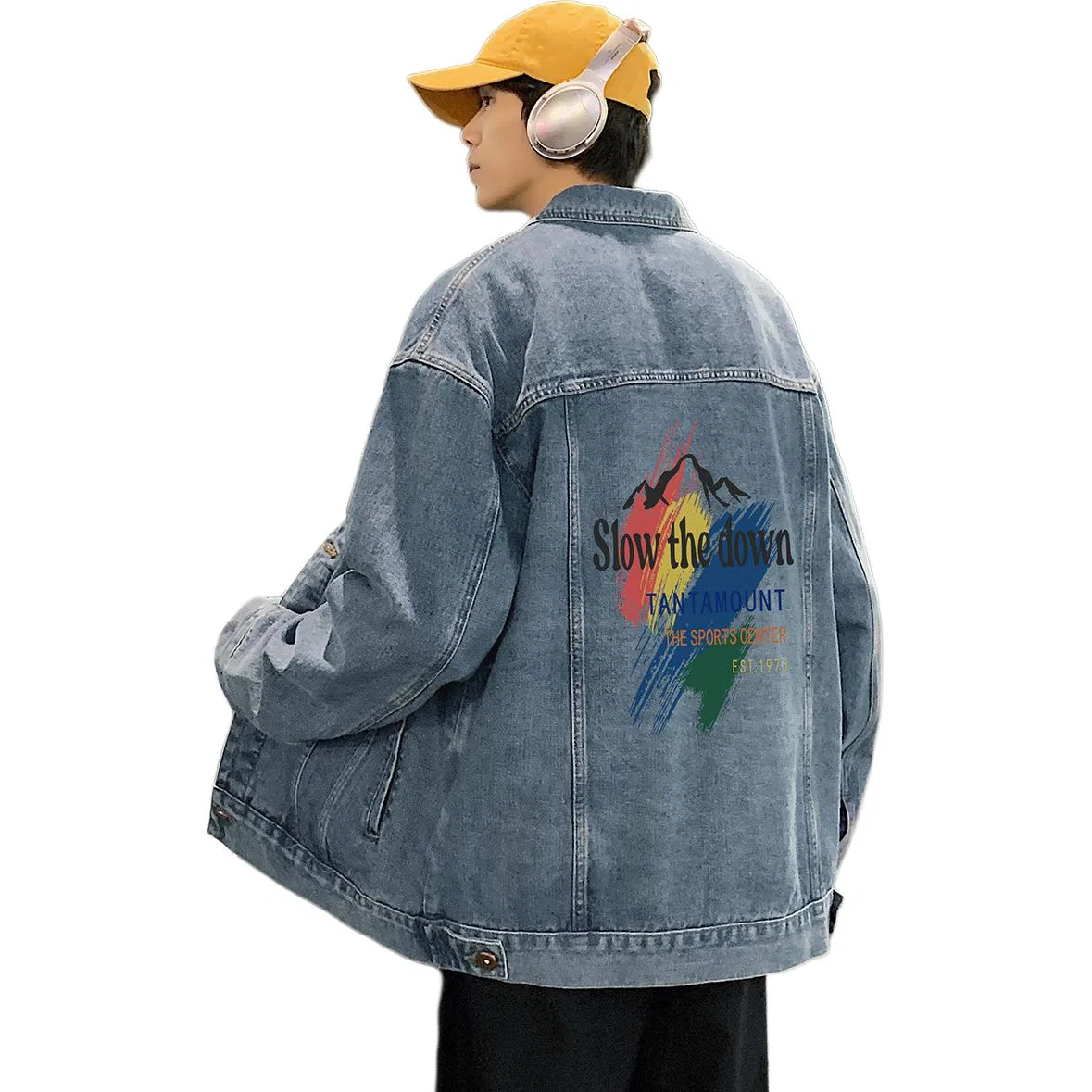 Детская джинсовая куртка с принтом Tonlion, Medium Denim Blue — фото 3