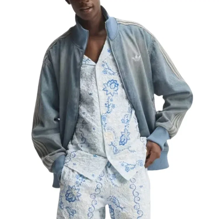 Мужская куртка Firebird Adicolor Denim Track Top Asia Sizing 'Worn Blue Denim' adidas, Worn Blue Denim — фото 2