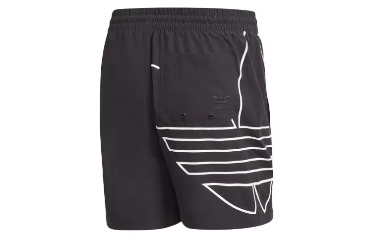 Шорты спортивные однотонные Adidas, черный