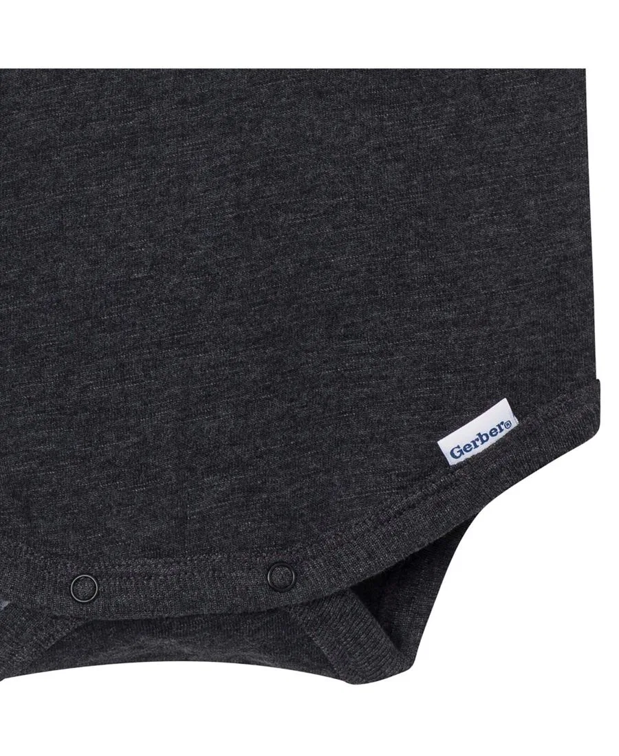 Поло-боди с коротким рукавом, с застежкой на кнопках Gerber, Black — фото 4