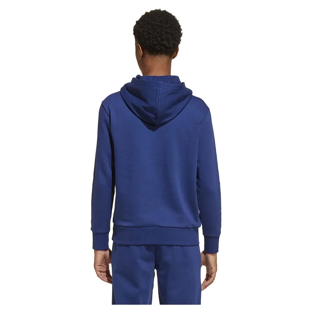 Детское худи для девочек с принтом Essentials Small Logo Adidas, Blue — фото 2