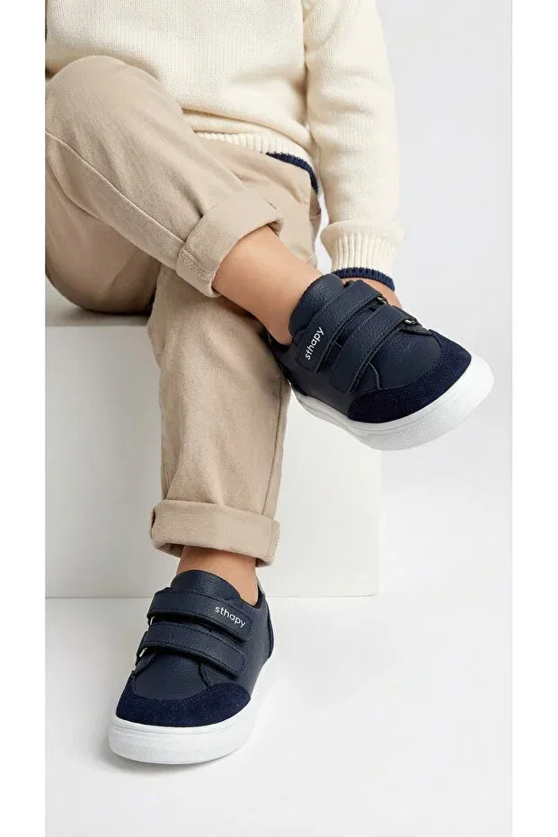 Детские кроссовки для девочек ортопедические Sthapy, Navy Blue-Blue