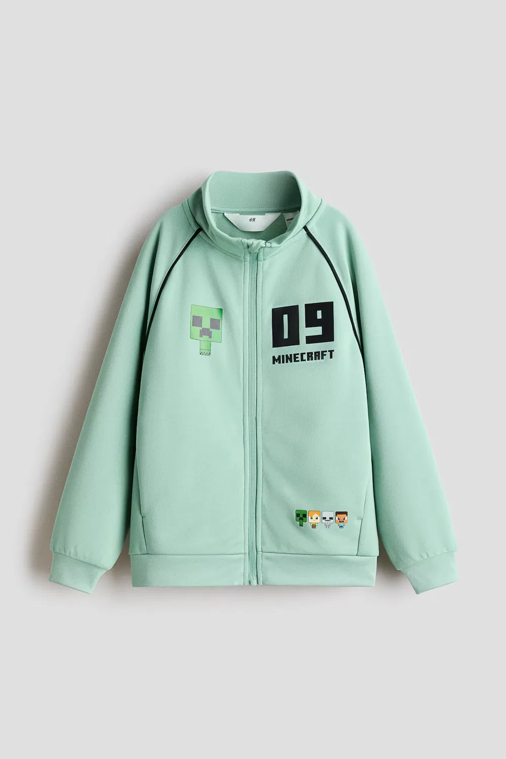 Куртка спортивного костюма с принтом H&M, Mintgrün/Minecraft