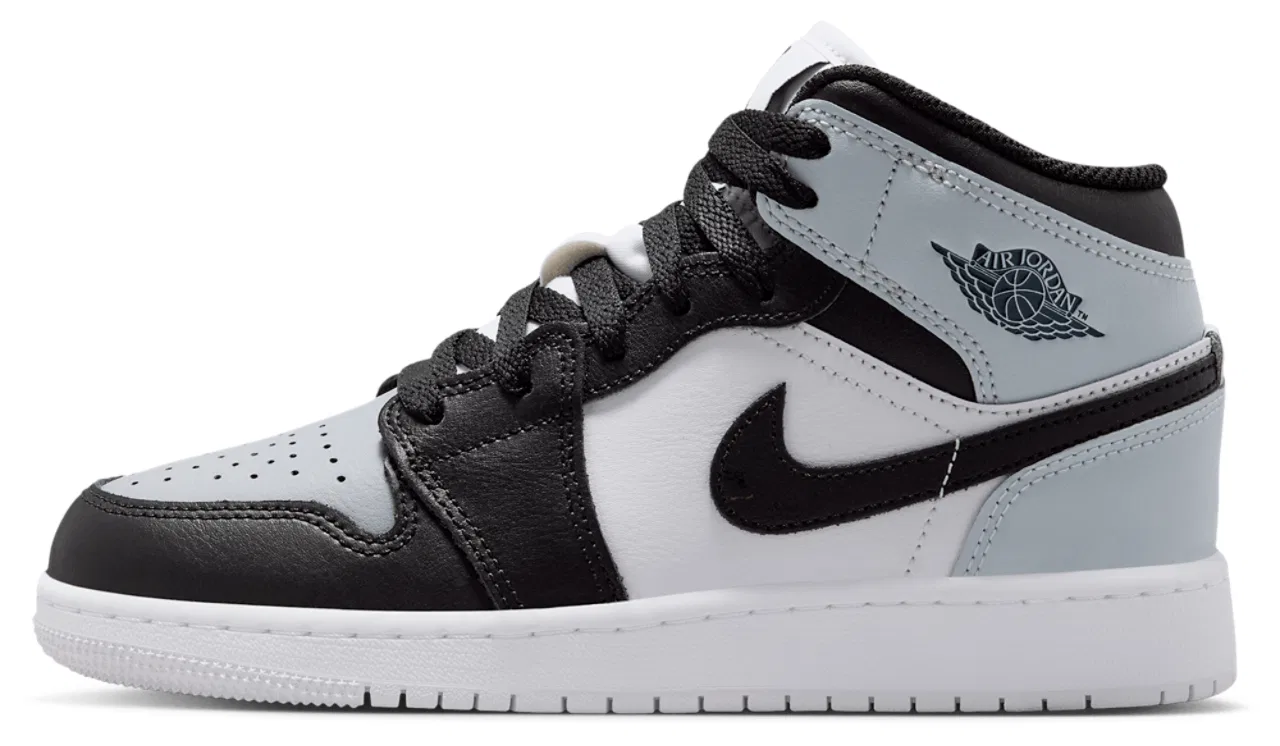 Баскетбольные кроссовки для мальчиков AJ 1 Mid Jordan, цвет Black/Aura/Black — фото 2