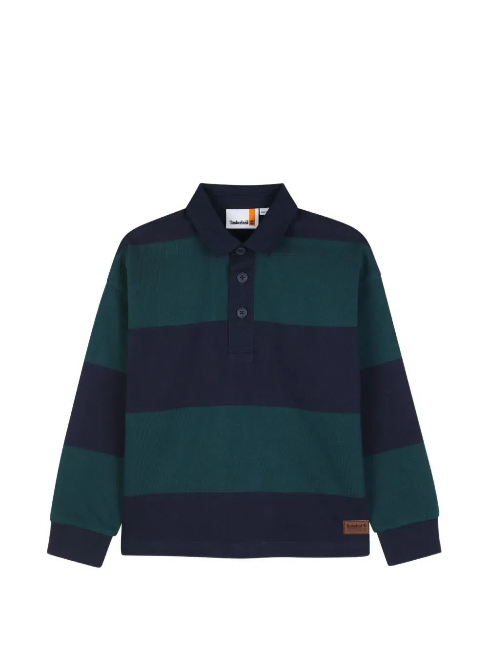 Полосатая рубашка поло с длинными рукавами Timberland Kids, синий