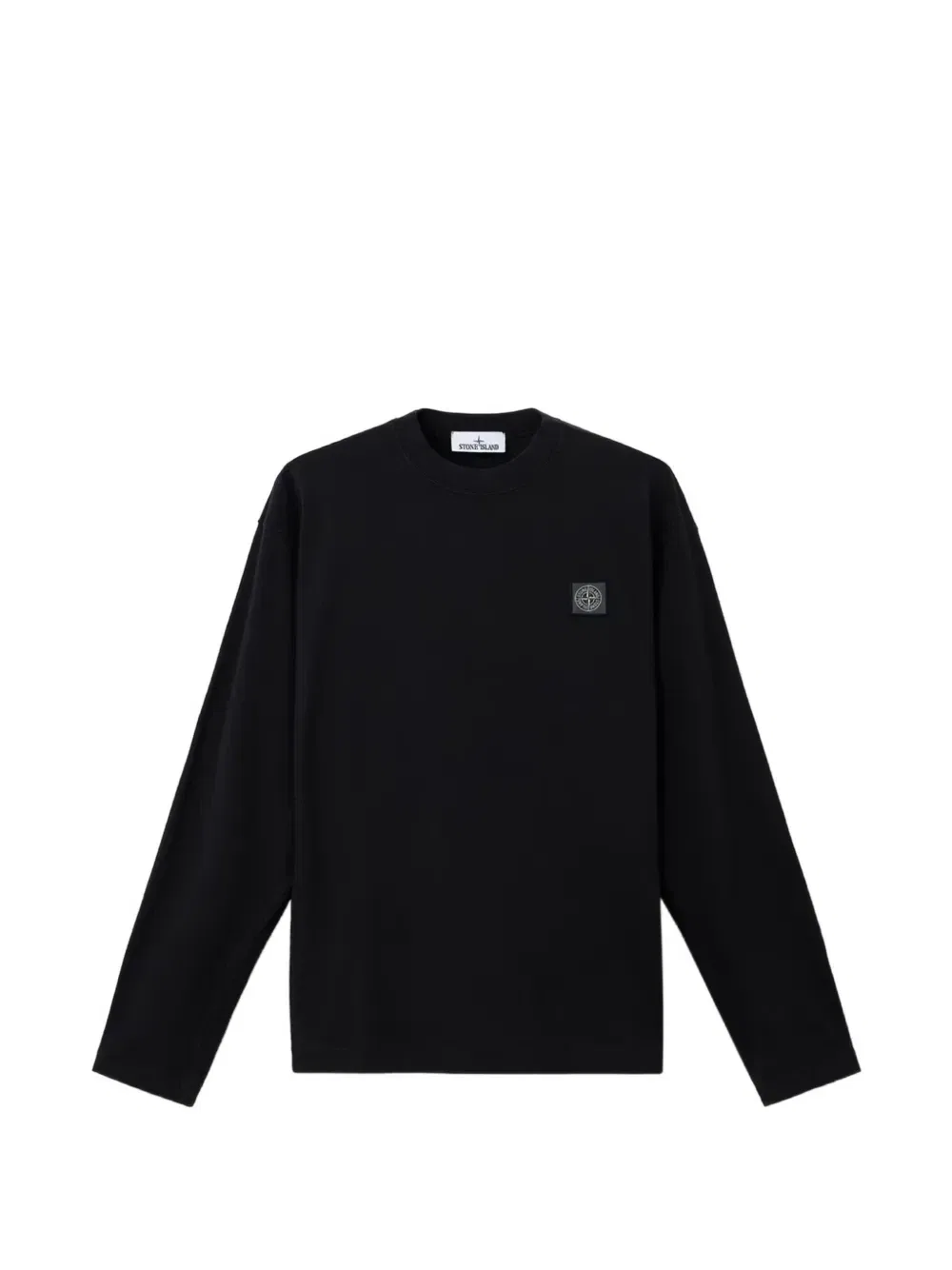 Футболка с длинными рукавами и нашивкой-логотипом Stone Island, черный